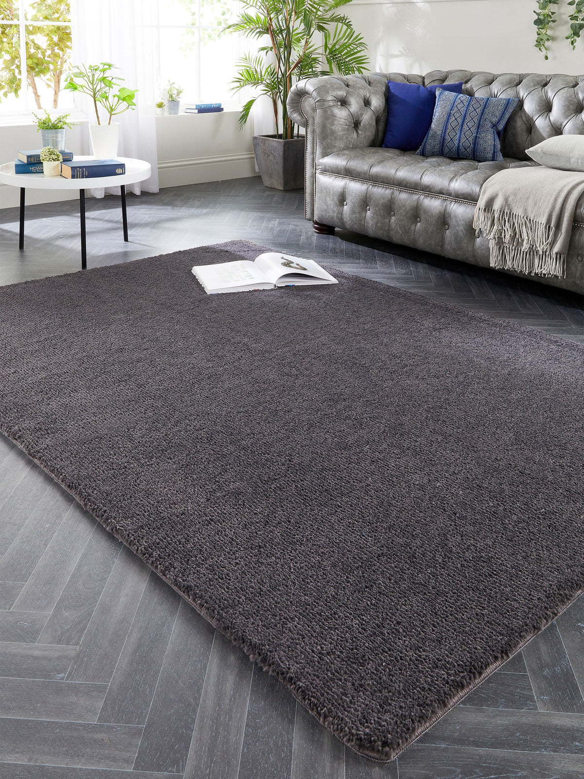 My Lux Charcoal Washable Rug (British brand)