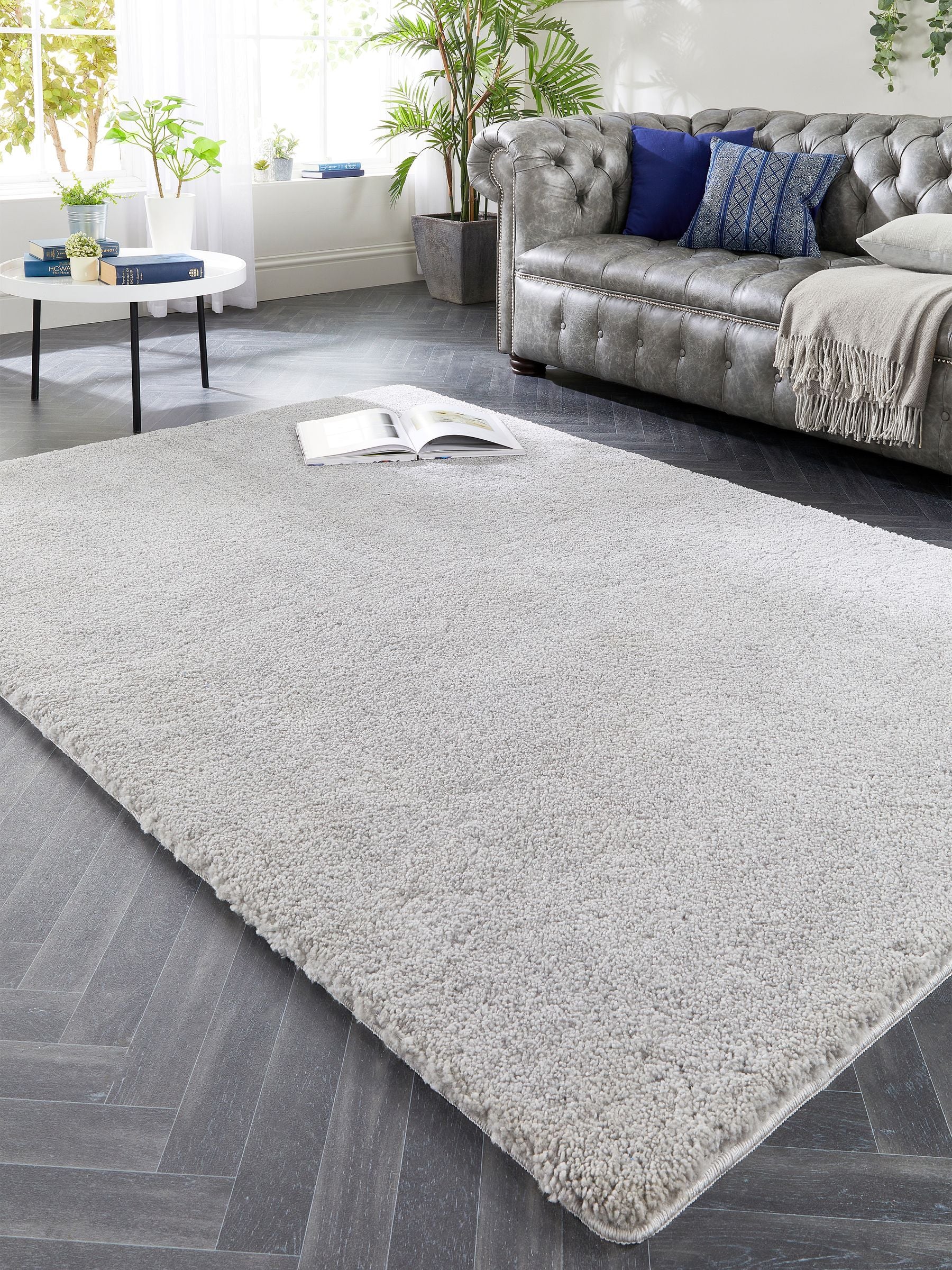 My Lux Silver Washable Rug
