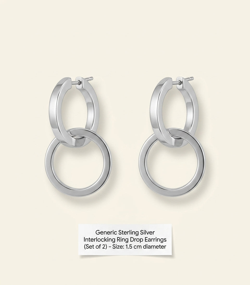 Cartier white gold LOVE double hoop earrings (British brand)