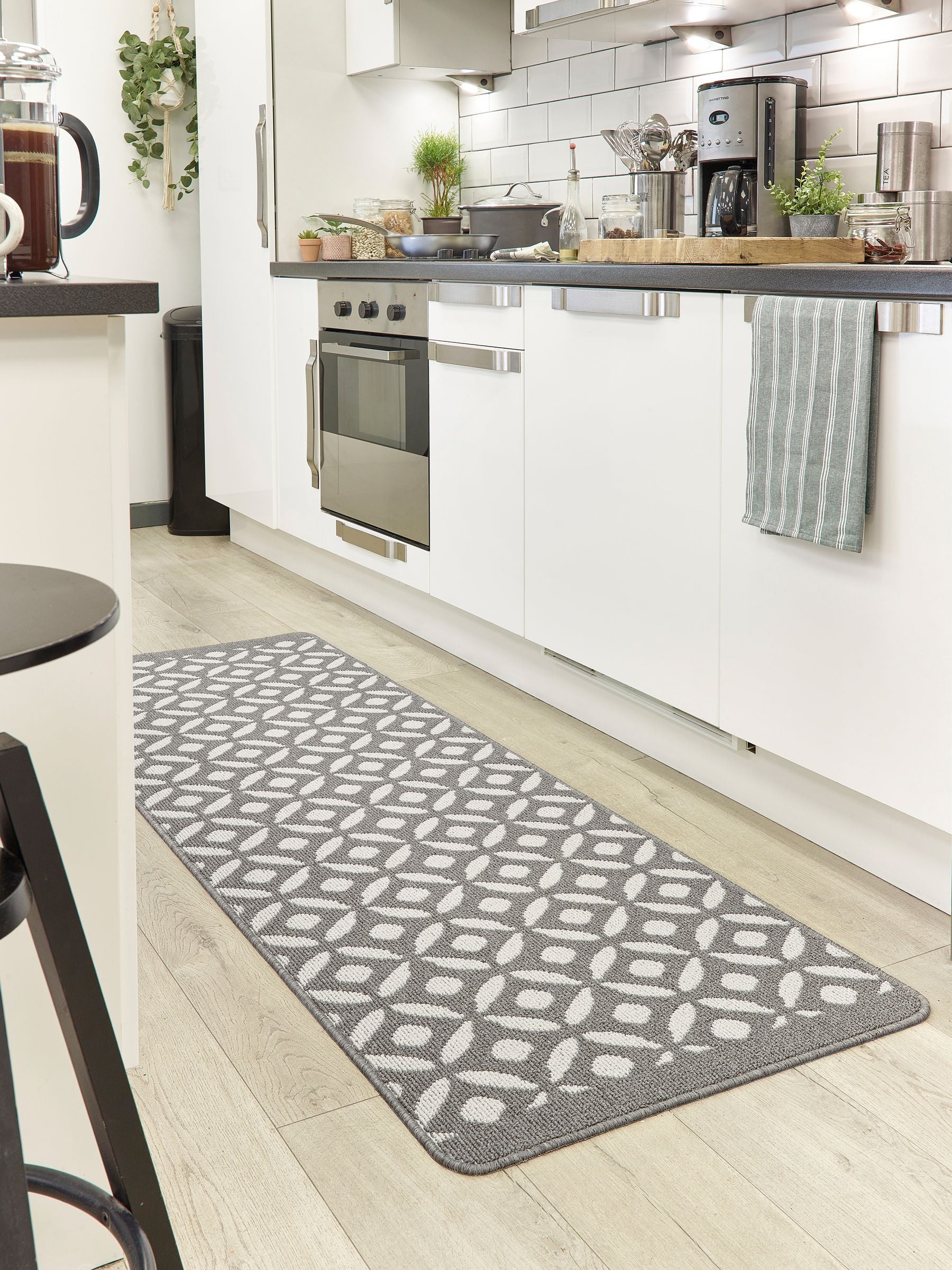 My Mat Charcoal Crescent Large Runner