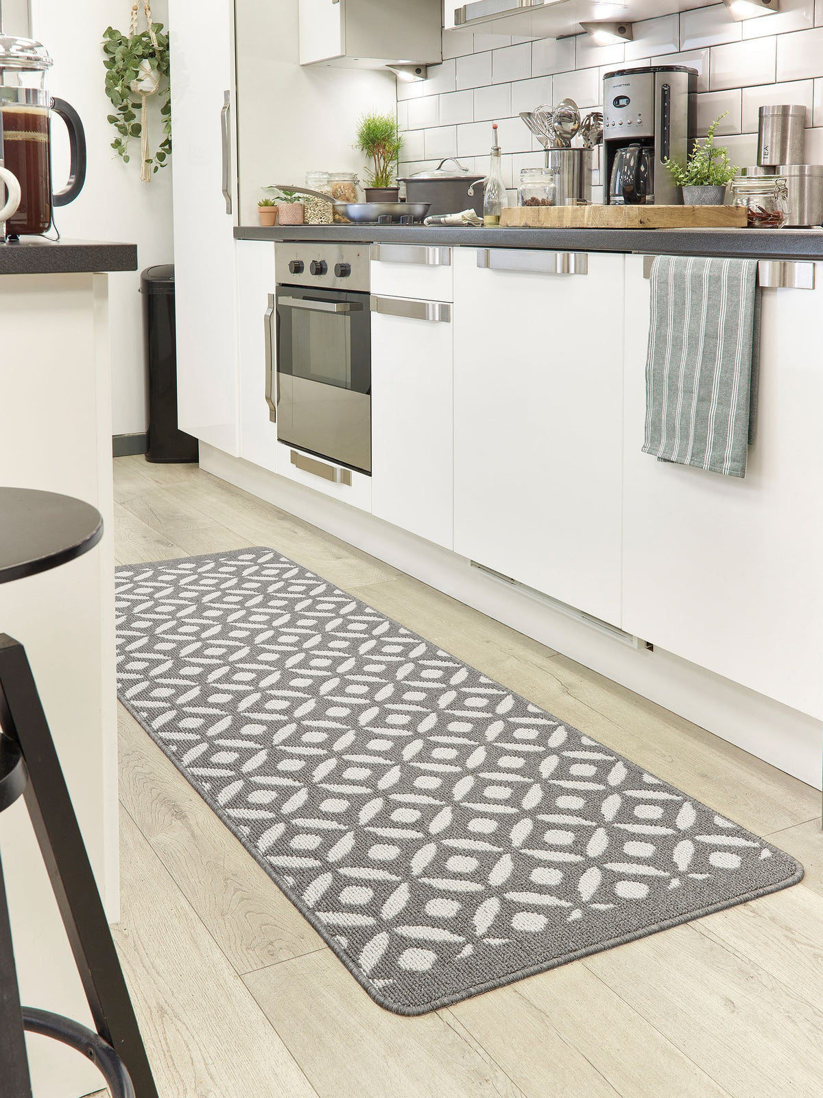 My Mat Charcoal Crescent Large Runner
