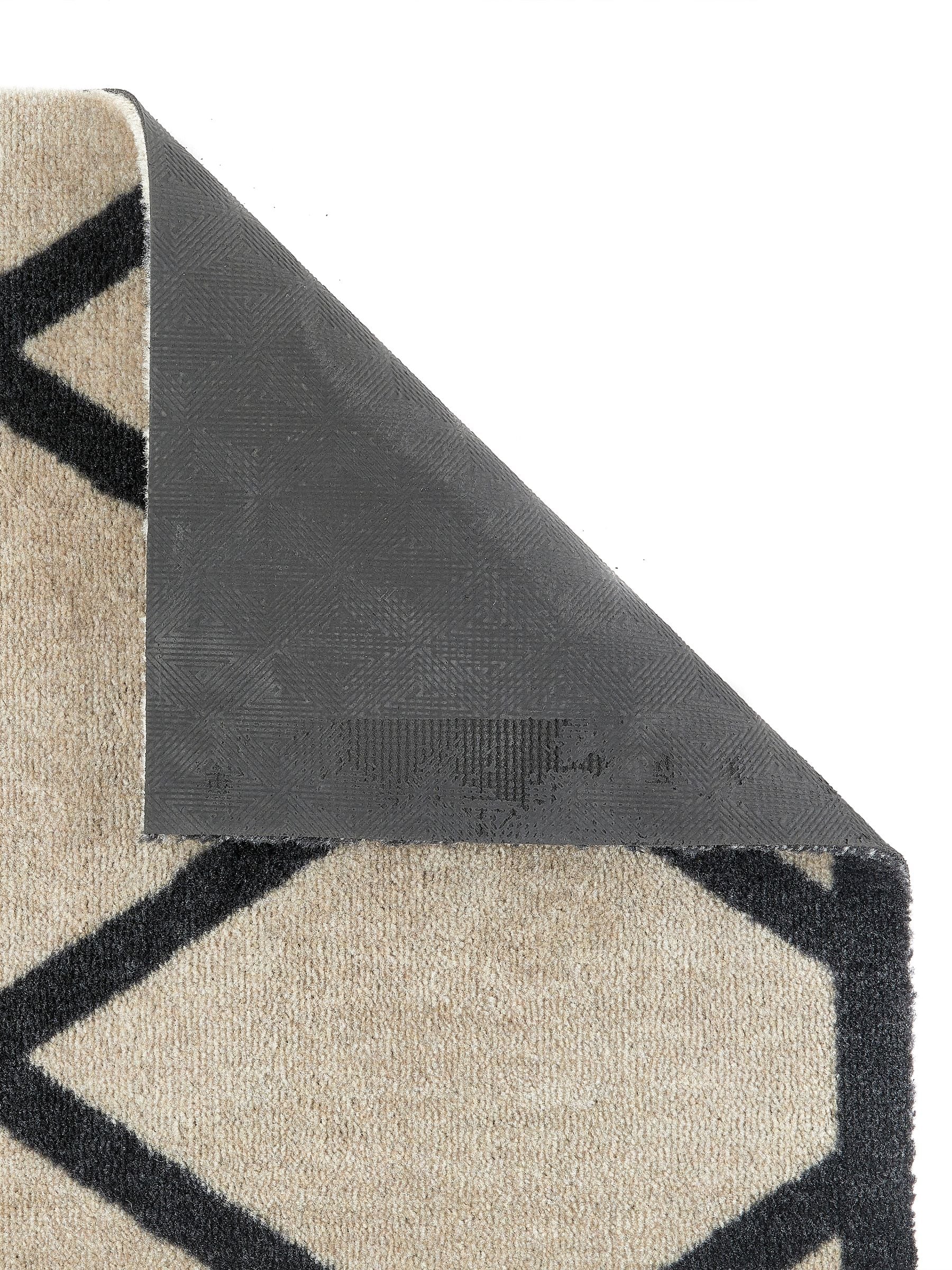 My Mat Cream Black Border Geo doormat 75cm imported from the UK