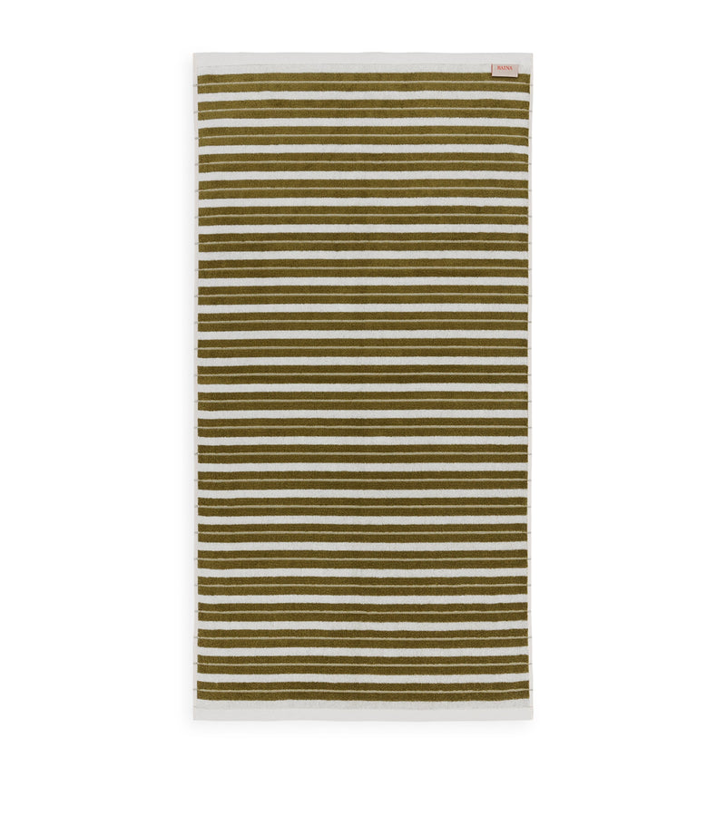 BAINA organic cotton striped bath towel 70cm x 140cm - British product