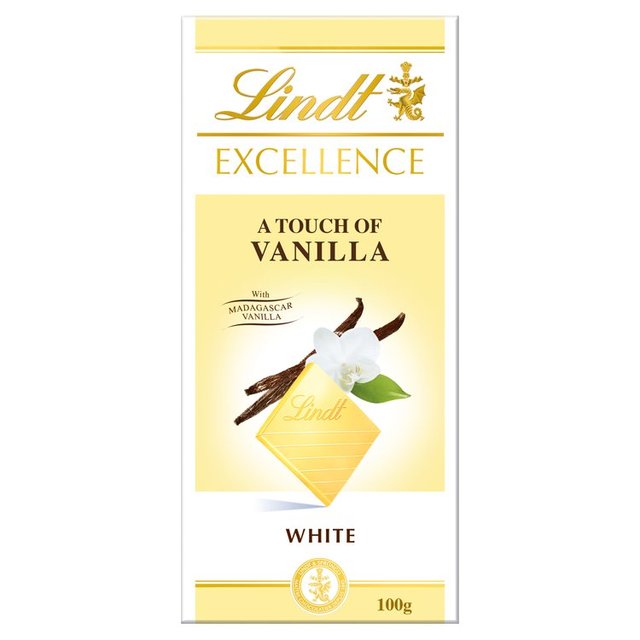 Lindt Excellence Natural Vanilla White Chocolate Bar   100g GOODS M&S   