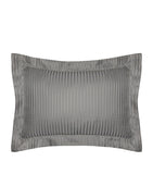 Pratesi striped sateen jacquard king pillowcase 50x90cm, imported from the UK