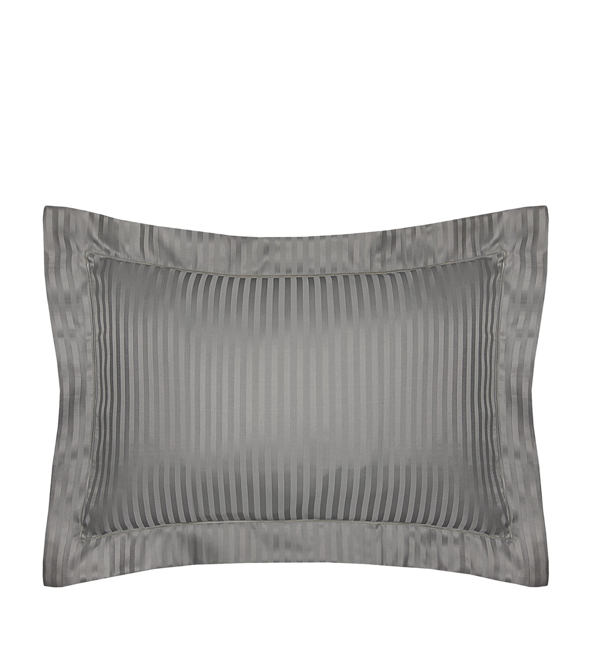 Pratesi striped sateen jacquard king pillowcase 50x90cm, imported from the UK