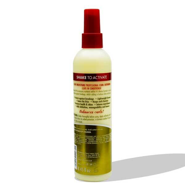 Olive Moisture Curl Defining Leave In Conditioner, imported from the UK
