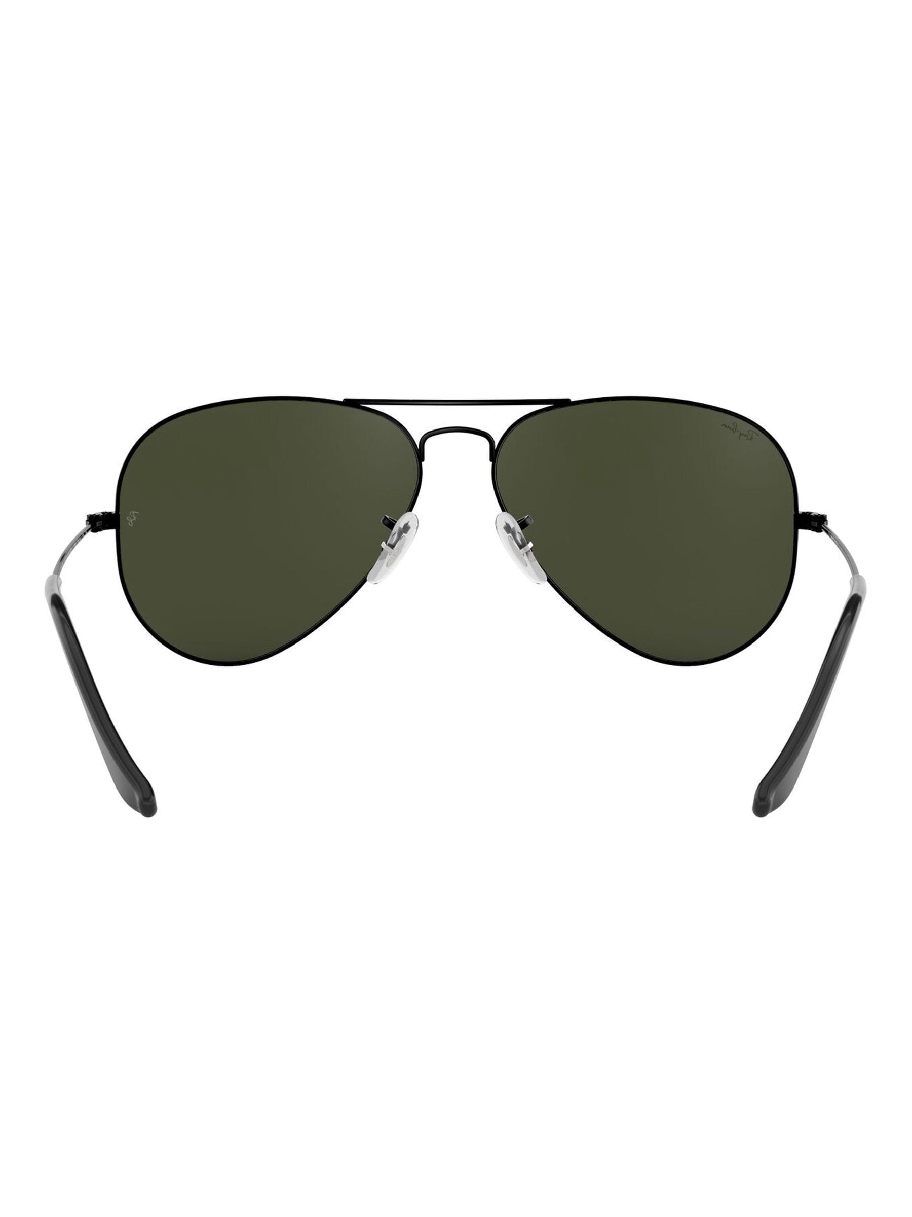 نظارات شمسية Ray-Ban Black Aviator كبيرة (ماركة بريطانية)