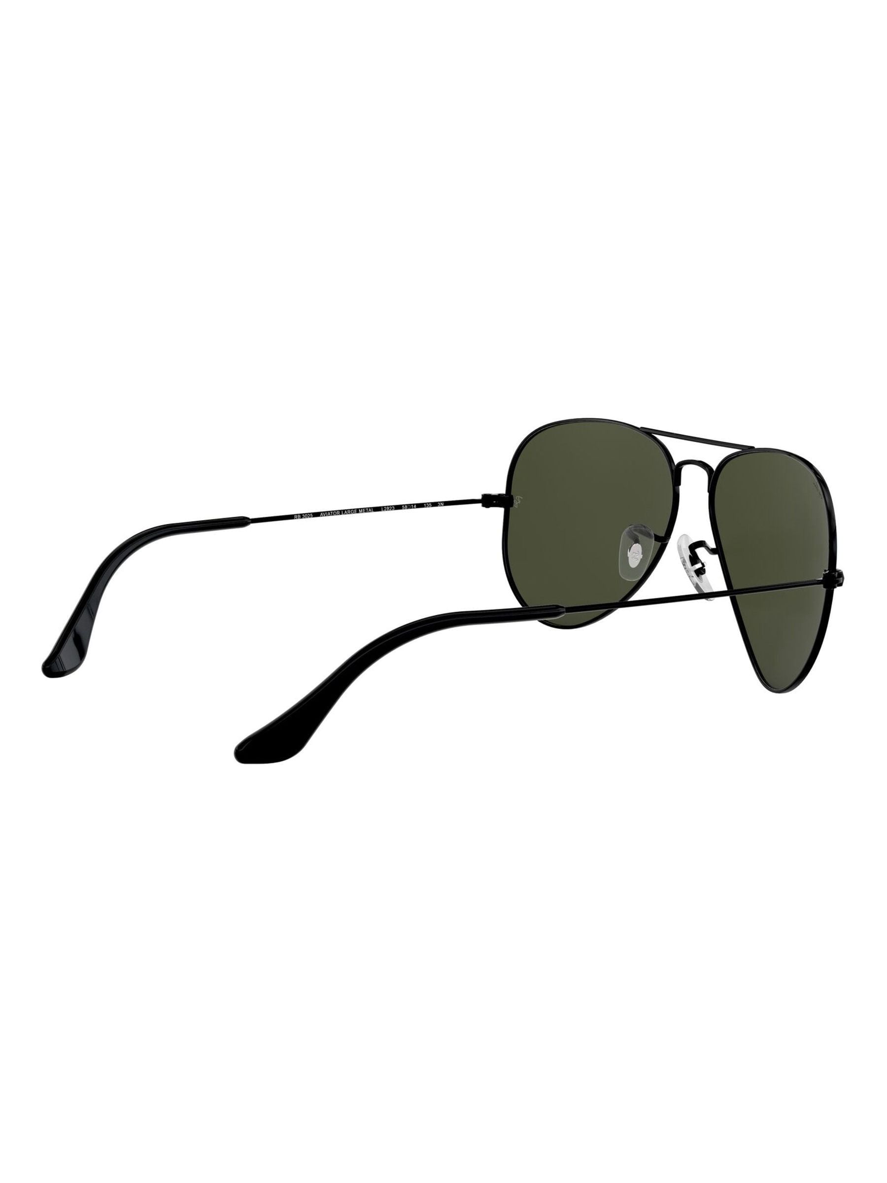 نظارات شمسية Ray-Ban Black Aviator كبيرة (ماركة بريطانية)
