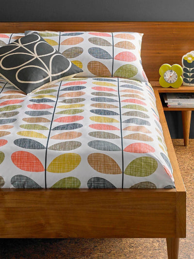 Next Orla Kiely Orange Scribble Stem Floral 100% Cotton Duvet Cover- Buy online at McGrocer