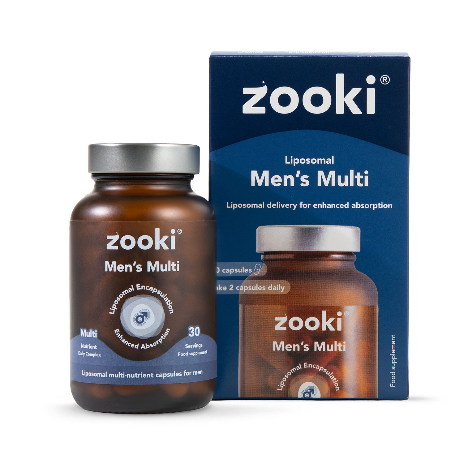 Zooki liposomal men's multivitamin capsules 60 count - British product