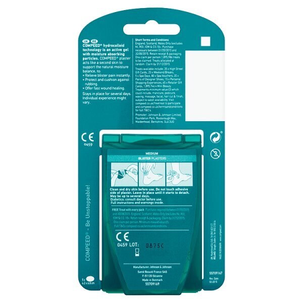 Compeed Blister Plasters Medium Pack of 5 GOODS Superdrug   