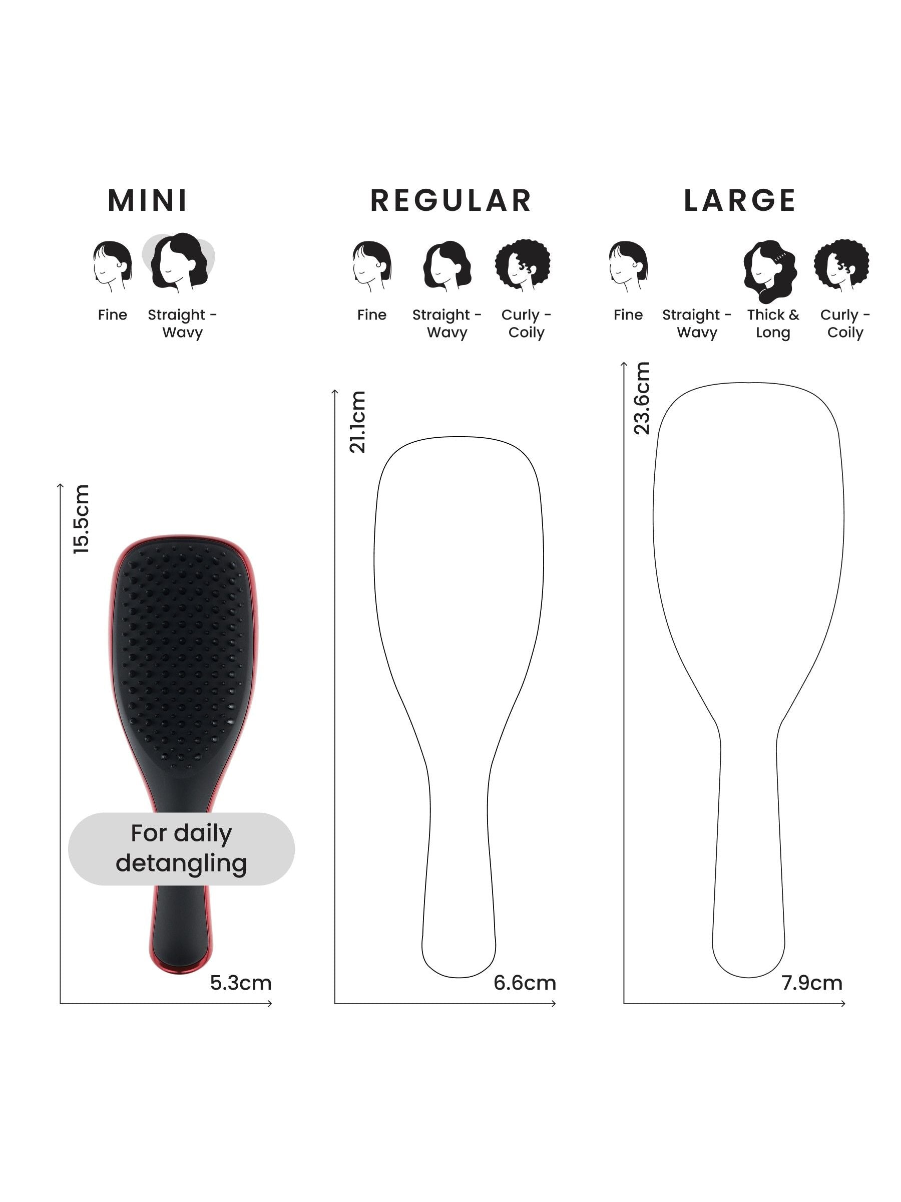 Tangle Teezer Devil Wears Prada detangler brush mini size, imported from the UK