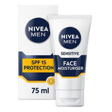 Nivea Men Sensitive Moisturiser Spf15 With 0% Alcohol 75Ml GOODS Superdrug   