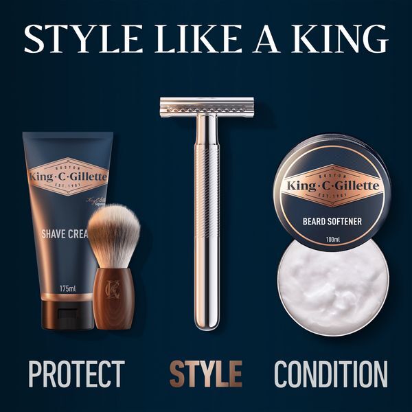 King C. Gillette Men's Double Edge Safety Razor - 5 Blades GOODS Superdrug   