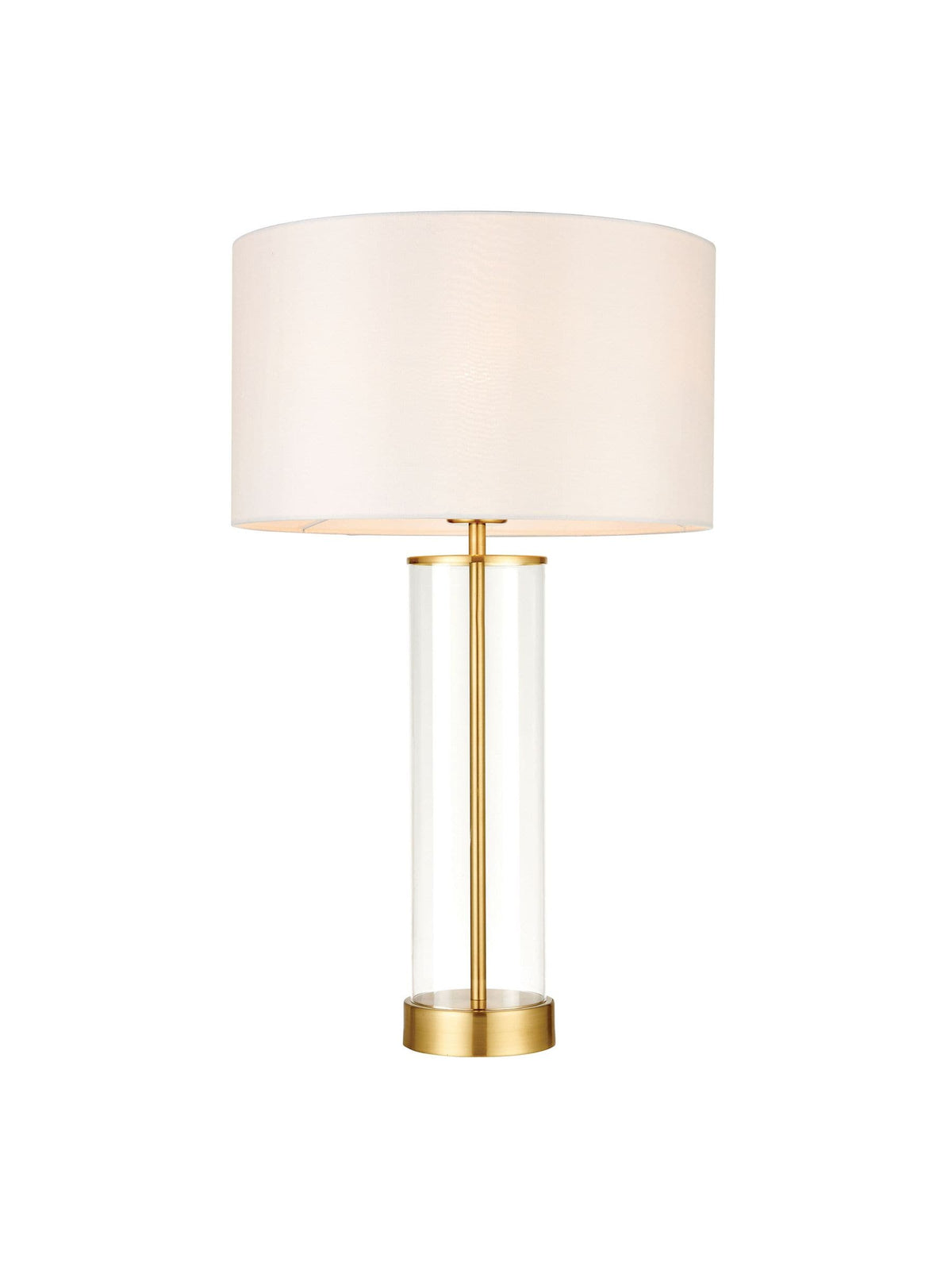 Lampe de table Saint en laiton Gallery Home avec abat-jour en similicuir - Produit britannique