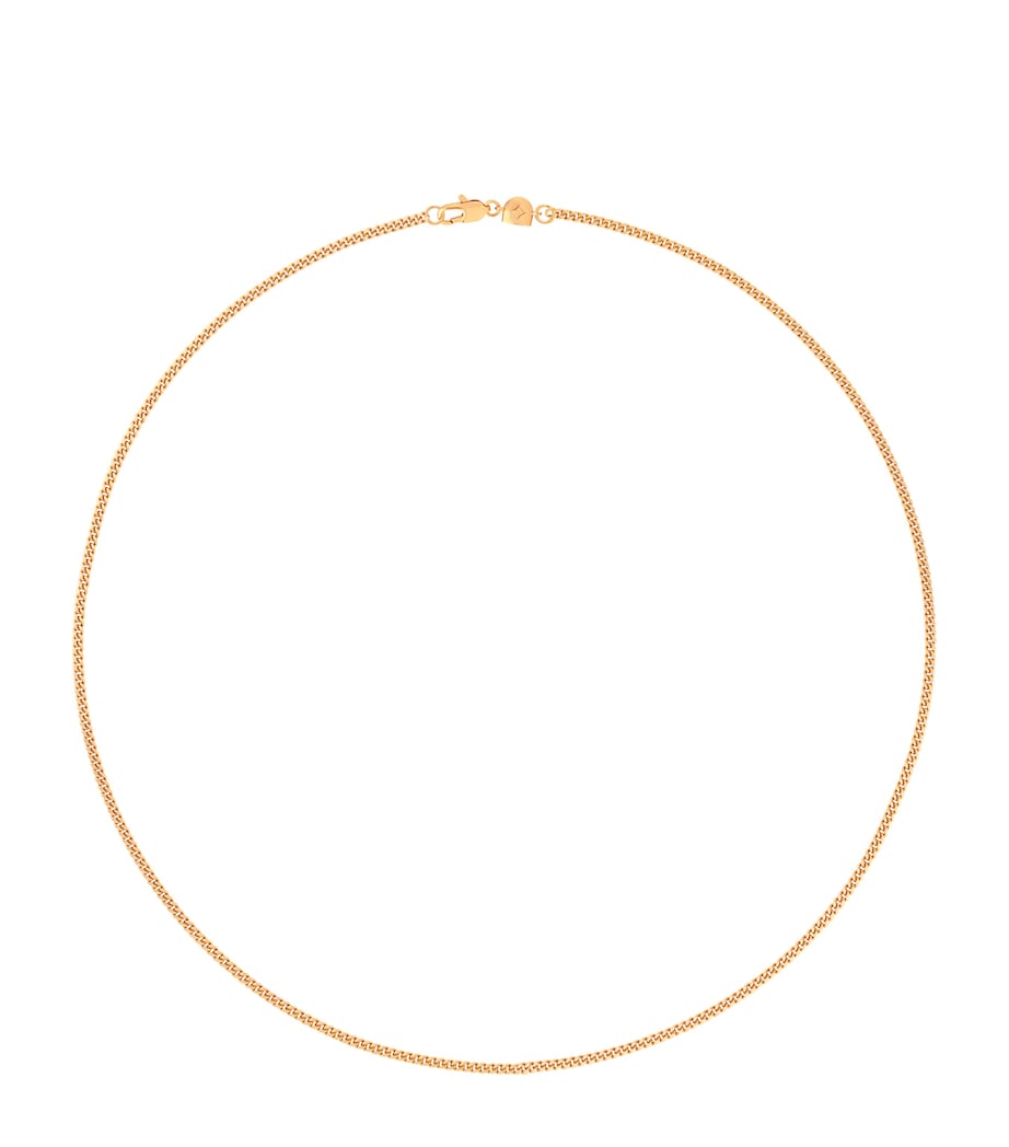 Astrid & Miyu gold-plated curb chain necklace 2mm - British product