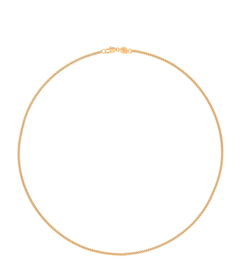 Astrid & Miyu gold-plated curb chain necklace 2mm - British product
