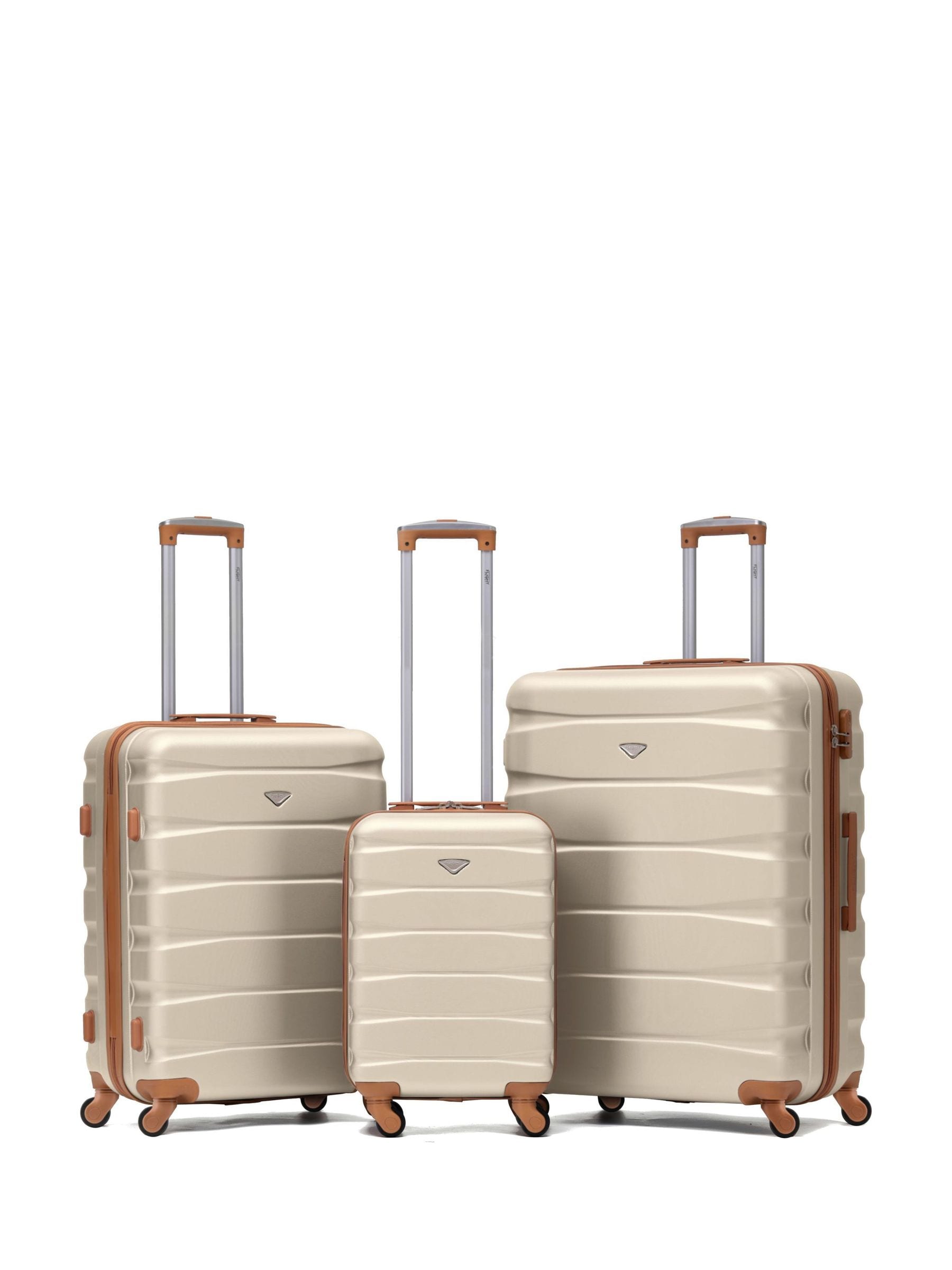 Flight Knight Orange/Black Hardcase Suitcase Set - 3 Piece (Cabin, Medium, Large)