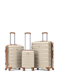Flight Knight Orange/Black Hardcase Suitcase Set - 3 Piece (Cabin, Medium, Large)