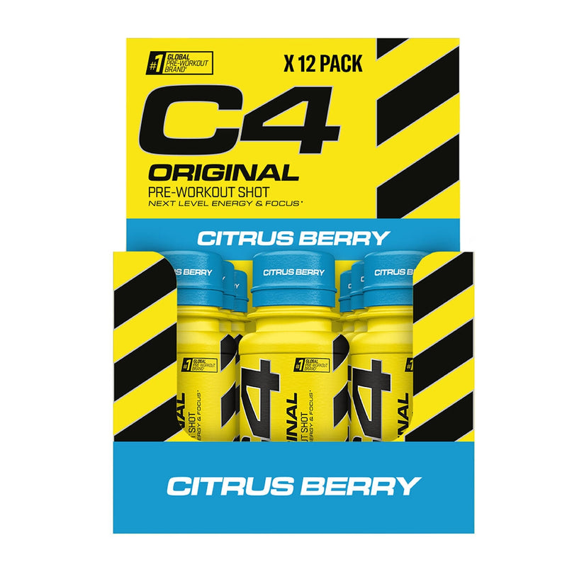 C4 pre-workout shots original 12 x 60ml, UK version