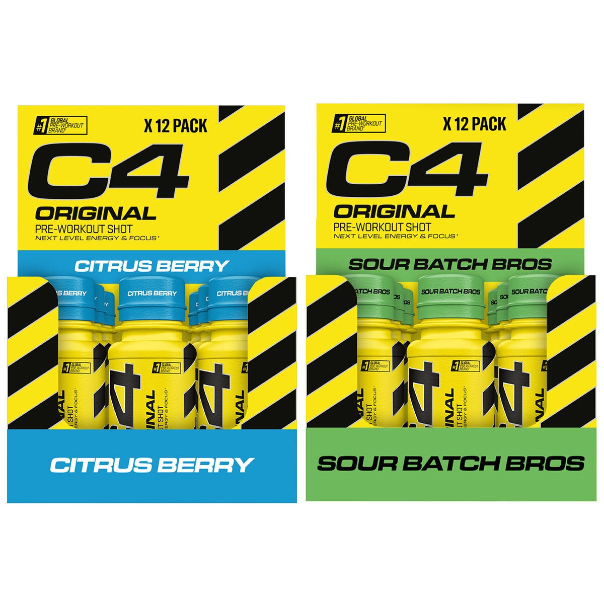 C4 pre-workout shots original 12 x 60ml, UK version