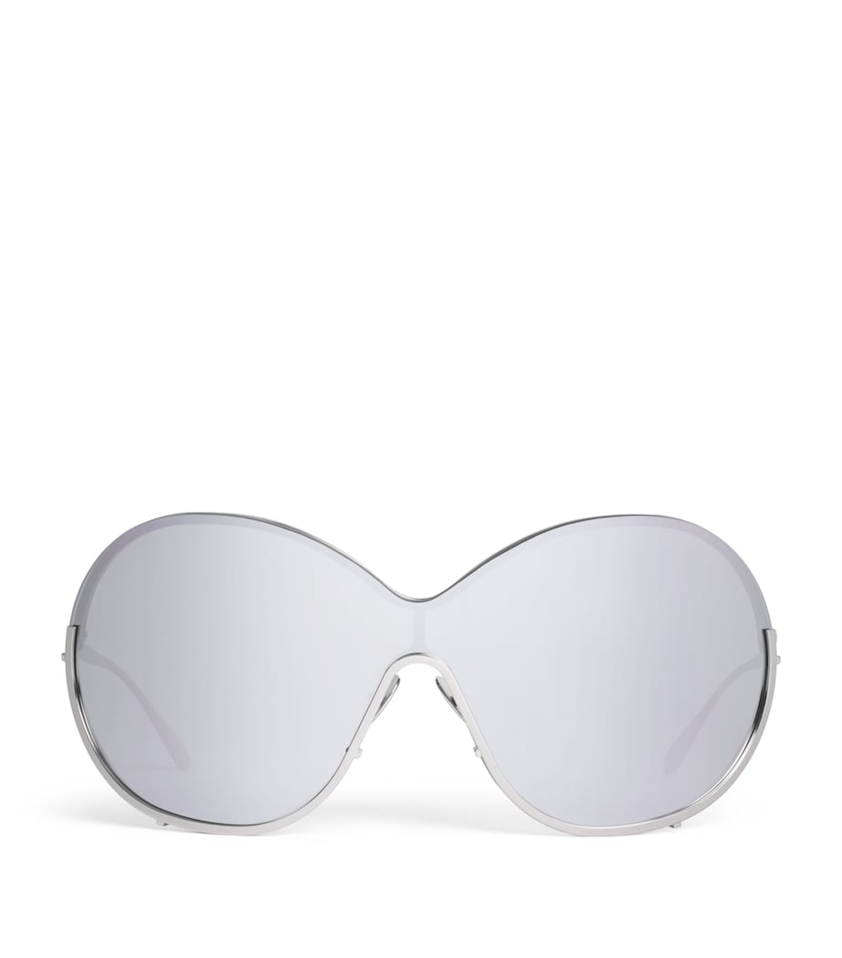 Alaïa metal butterfly sunglasses oversized rounded frames (British brand)
