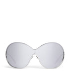 Alaïa metal butterfly sunglasses oversized rounded frames (British brand)
