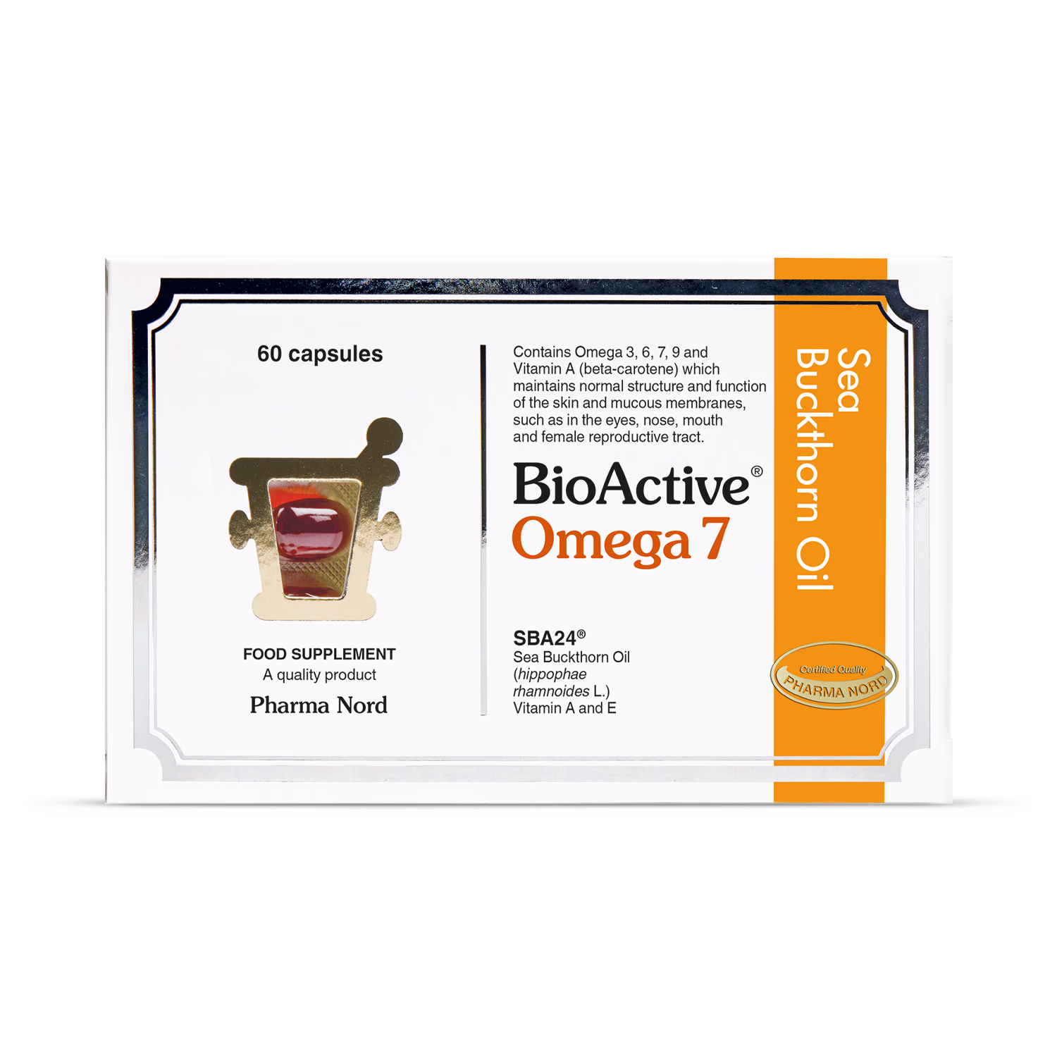 Pharma Nord Omega 7 Sea Buckthorn Oil Capsules 60, imported from the UK