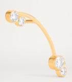 Sophie Bille Brahe gold diamond single earring (British brand)