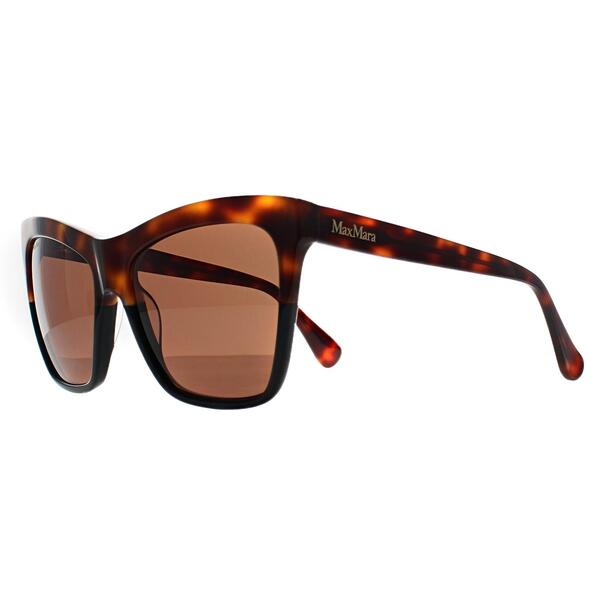 Max Mara MM0008 Logo2 brown sunglasses, imported from the UK
