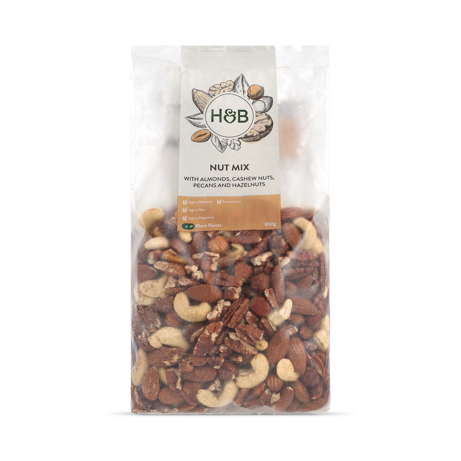 Holland & Barrett Nut Mix Mixed Nuts 850g, imported from the UK