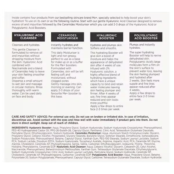 Superdrug Me+ Hydrating Routine Gift Box Moisturising Kit - British product