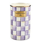 MacKenzie-Childs Violet Check utensil holder - British product