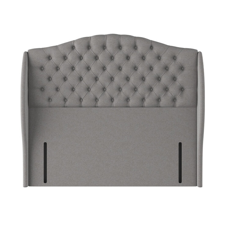 Sealy Richmond fabric headboard in grey, imported from the UK