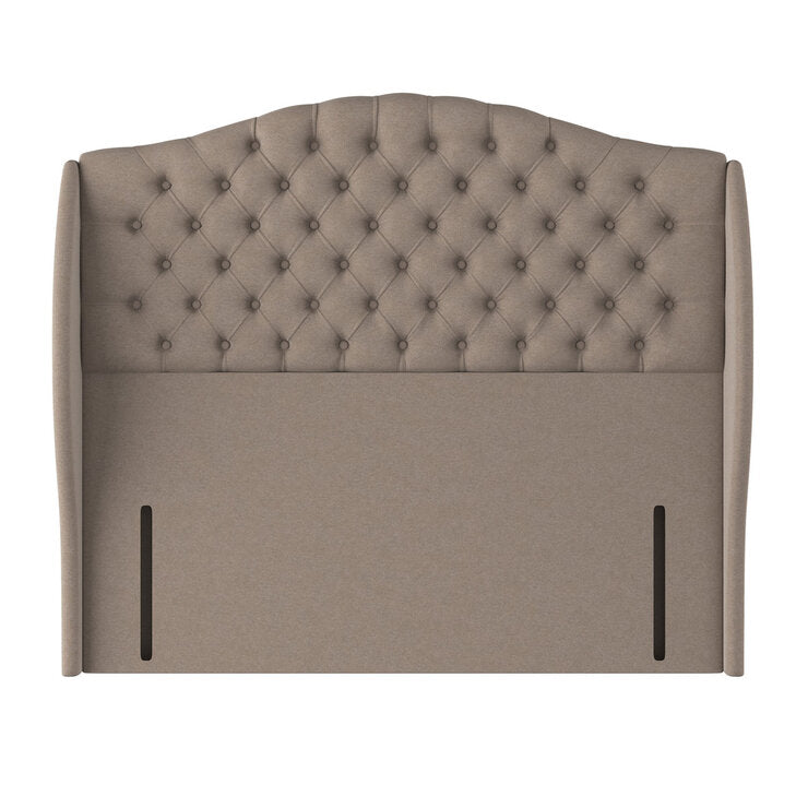 Sealy Richmond Latte fabric full height headboard, UK version