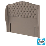 Sealy Richmond Latte fabric full height headboard, UK version