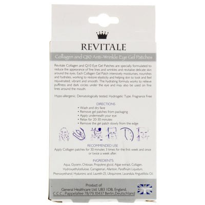 Superdrug Revitale Collagen Q10 Anti-Wrinkle Eye Gel Patches 5 Pairs - Kjøp online hos McGrocer