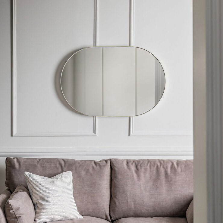 Gallery Hurston Elipse champagne mirror 60x90cm - British product
