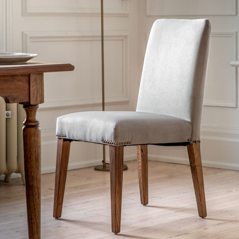 Gallery Grey Velvet Dining Chair 2 Pack - British product