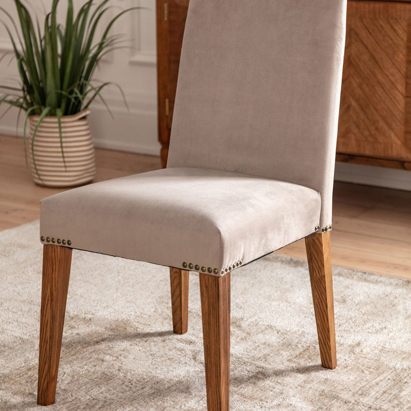 Gallery Grey Velvet Dining Chair 2 Pack - British product