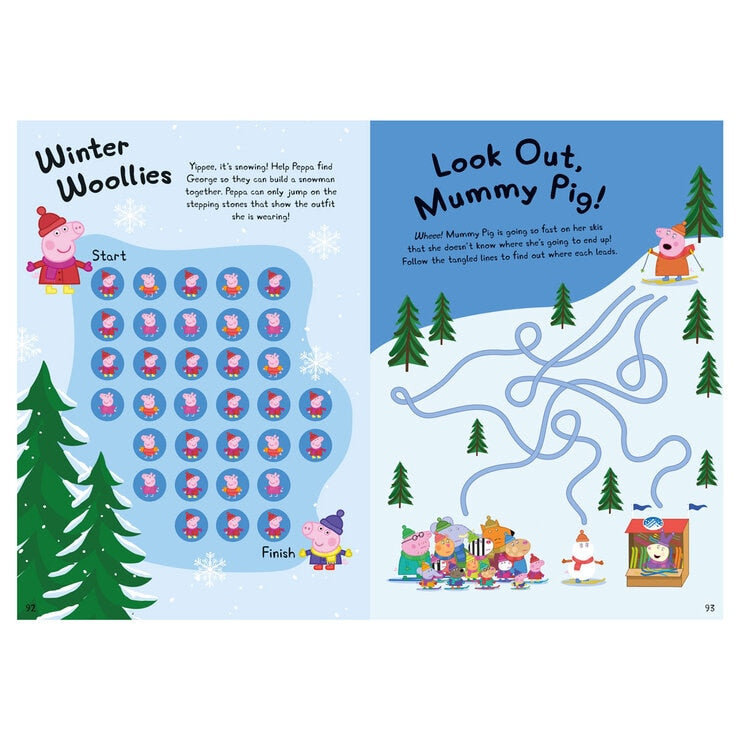 Bluey or Peppa activity book with stickers, imported from the UK