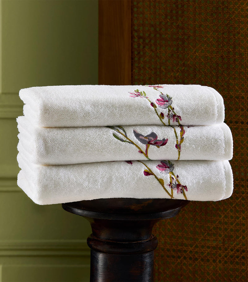 Yves Delorme floral Gaura bath mat 90cm x 160cm (British brand)