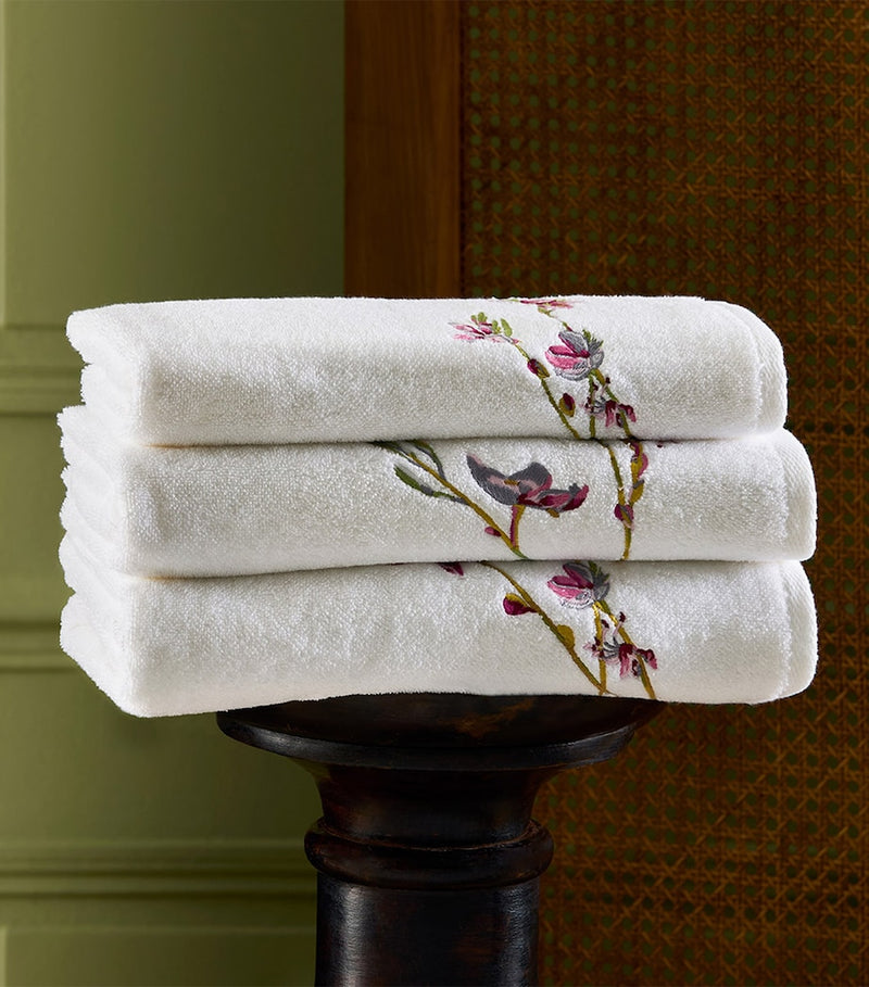 Yves Delorme floral Gaura bath mat 90cm x 160cm (British brand)