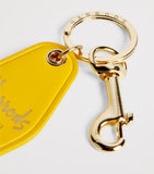 Harrods leather keyring with gold-tone foil 15cm, imported from the UK