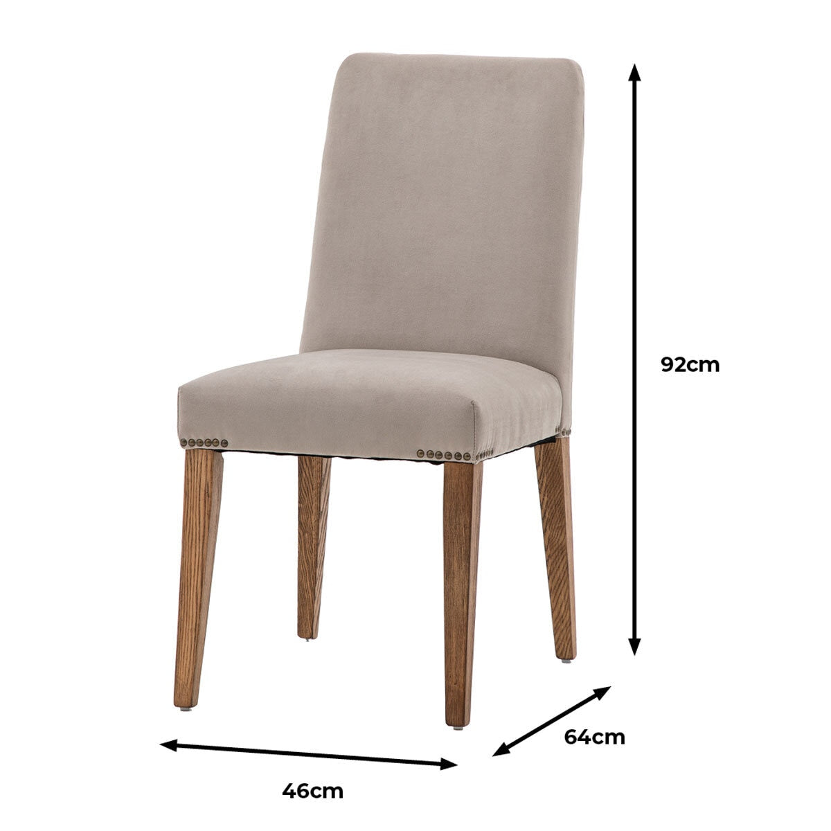 Gallery Grey Velvet Dining Chair 2 Pack - British product