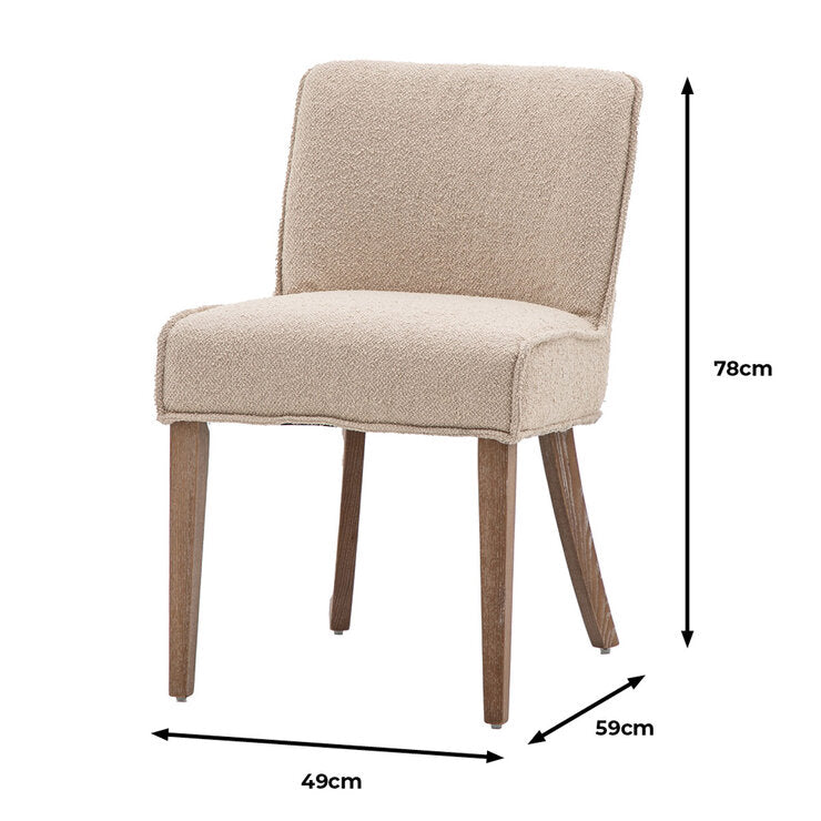 Gallery dining chair Tarnby taupe fabric 2 pack, imported from the UK