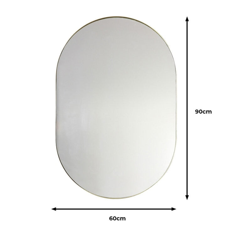 Gallery Hurston Elipse champagne mirror 60x90cm - British product