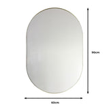 Gallery Hurston Elipse champagne mirror 60x90cm - British product