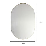 Gallery Hurston Elipse champagne mirror 60x90cm - British product